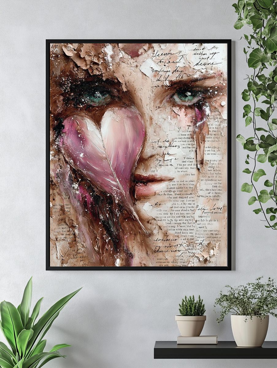Dreaming Face Collage Poster. — room view 4