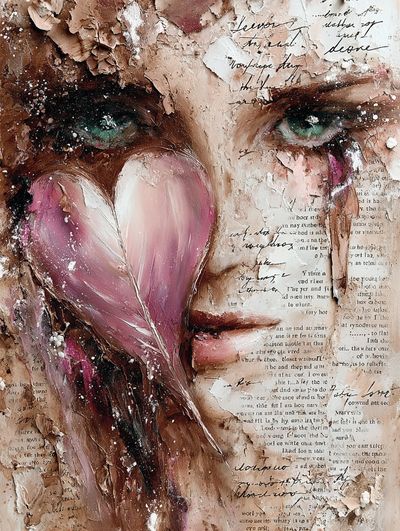 Dreaming Face Collage Poster.
