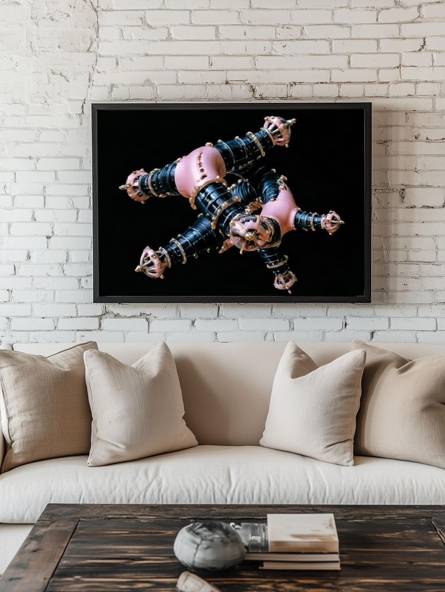Surreal Starfish Sculpture Print. — room view 1