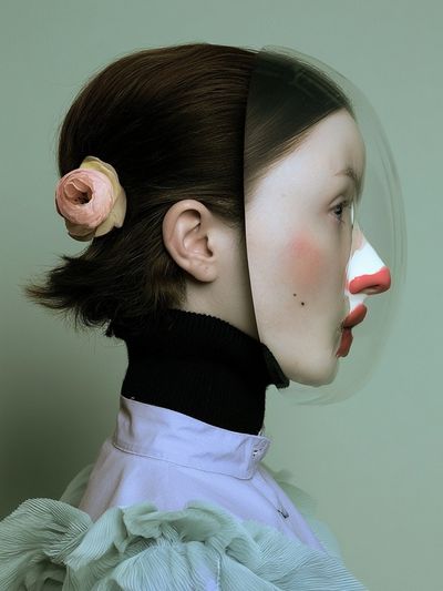 Surreal Profile Portrait Print. poster