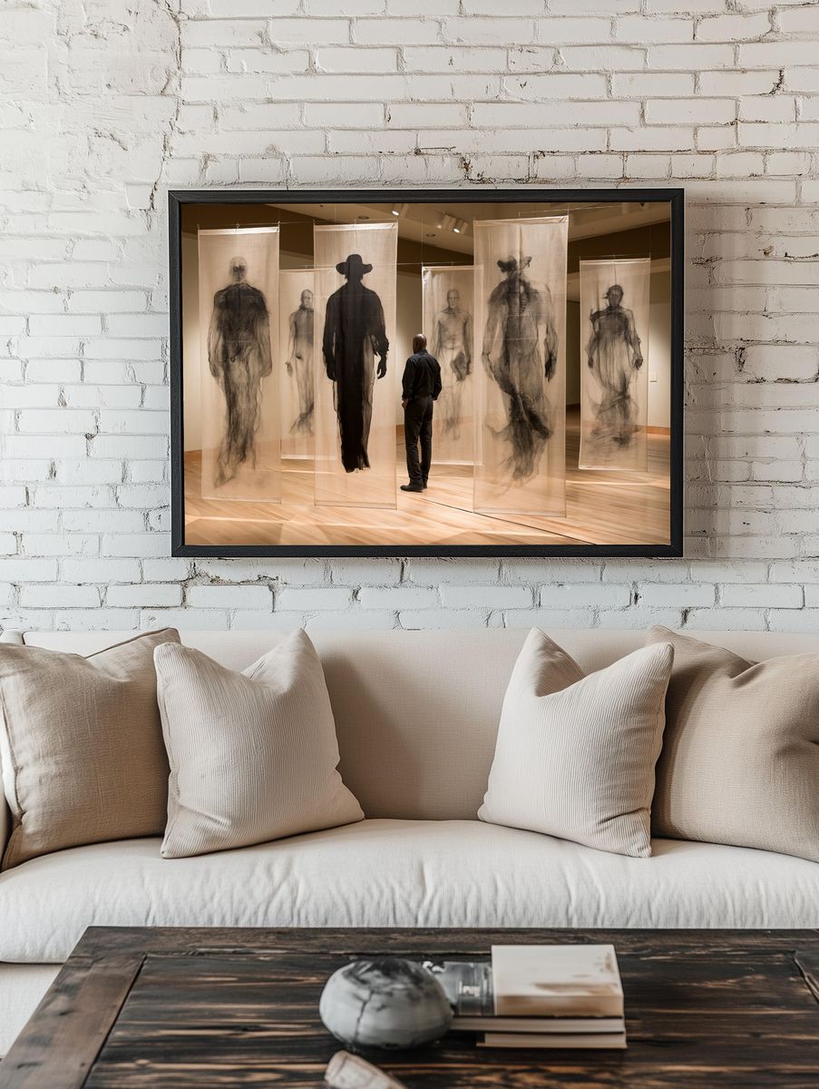 Gallery Figure Installation Print. room preview