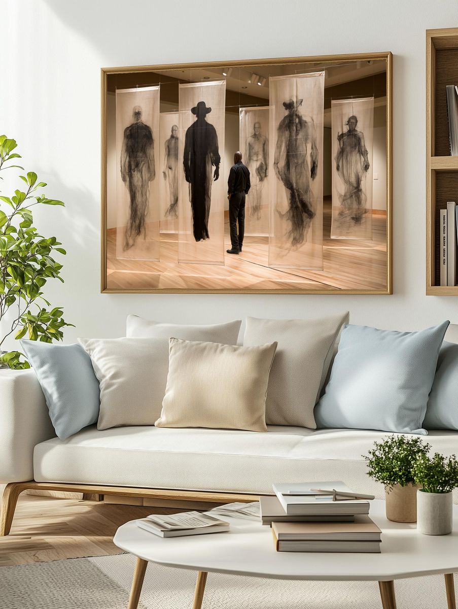 Gallery Figure Installation Print. — room view 2