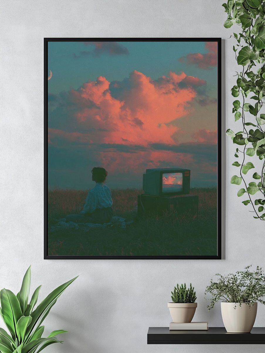 Dreamy Twilight Sky Print. — room view 4