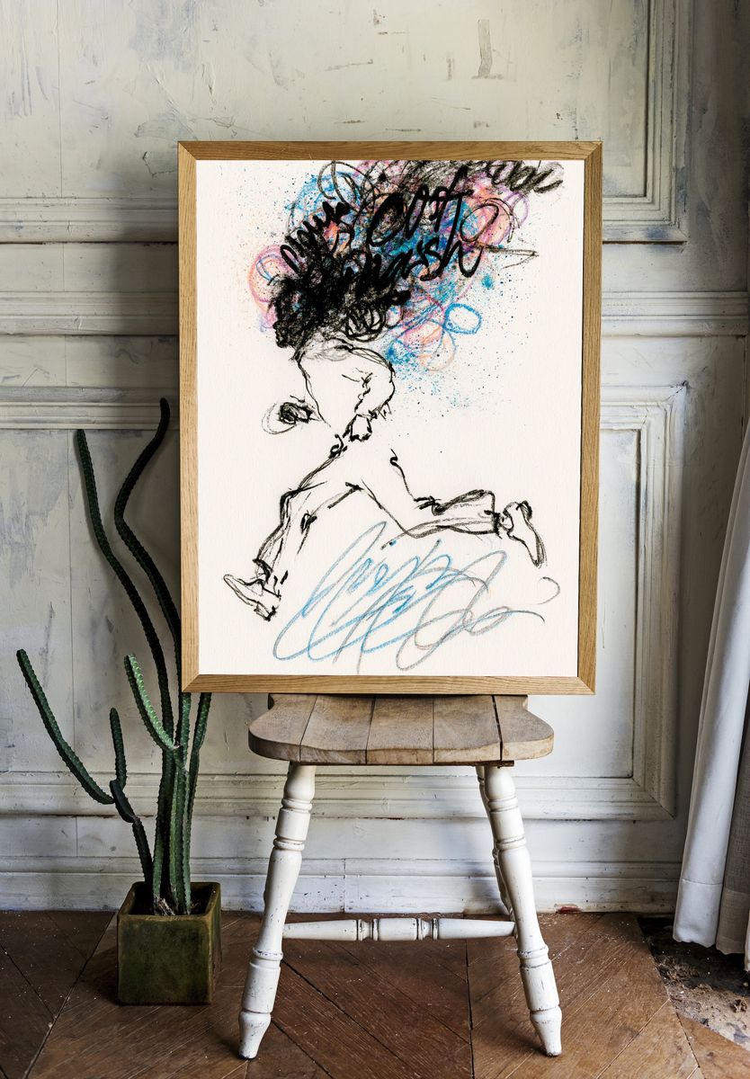 Abstract Figure Sketch Poster. room preview