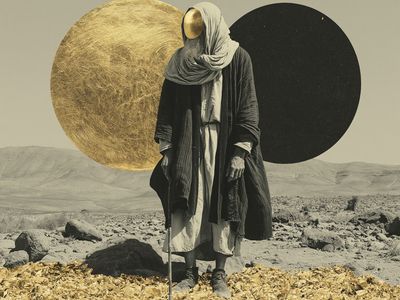 Desert Figure Surrealism Print.