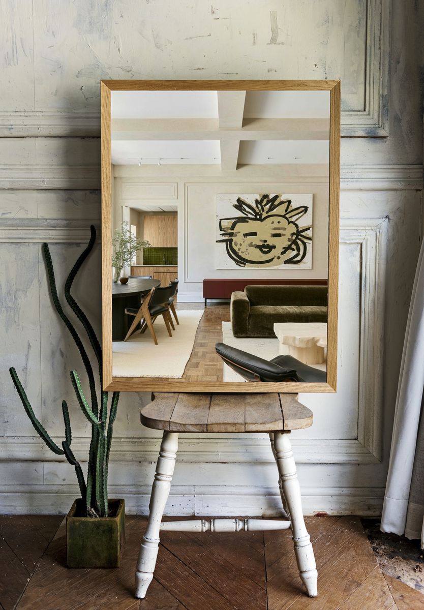 Playful Face Abstract Art Print. room preview