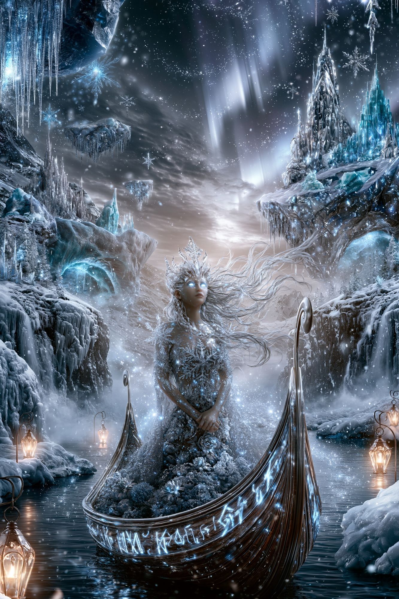 Ice Queen Fantasy Poster. poster — fine-art art