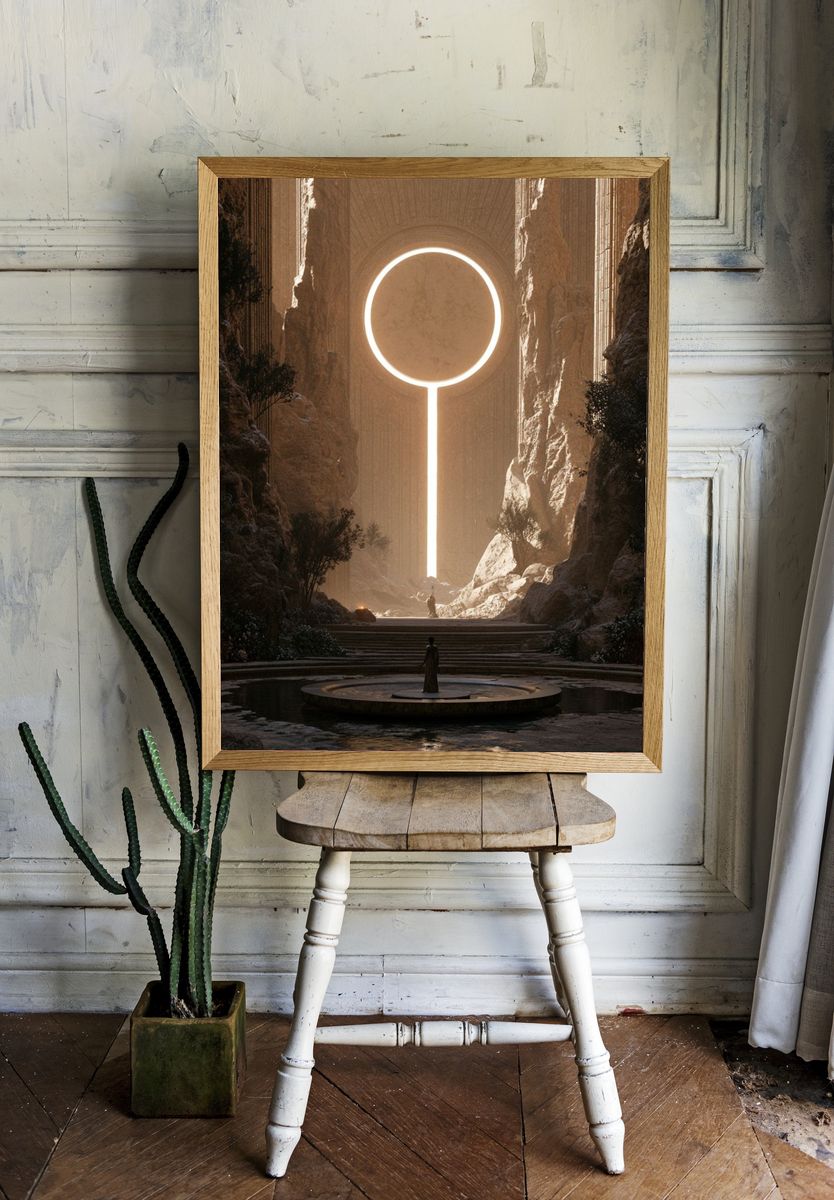 Mystic Canyon Portal Print. room preview