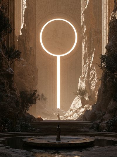 Mystic Canyon Portal Print. poster
