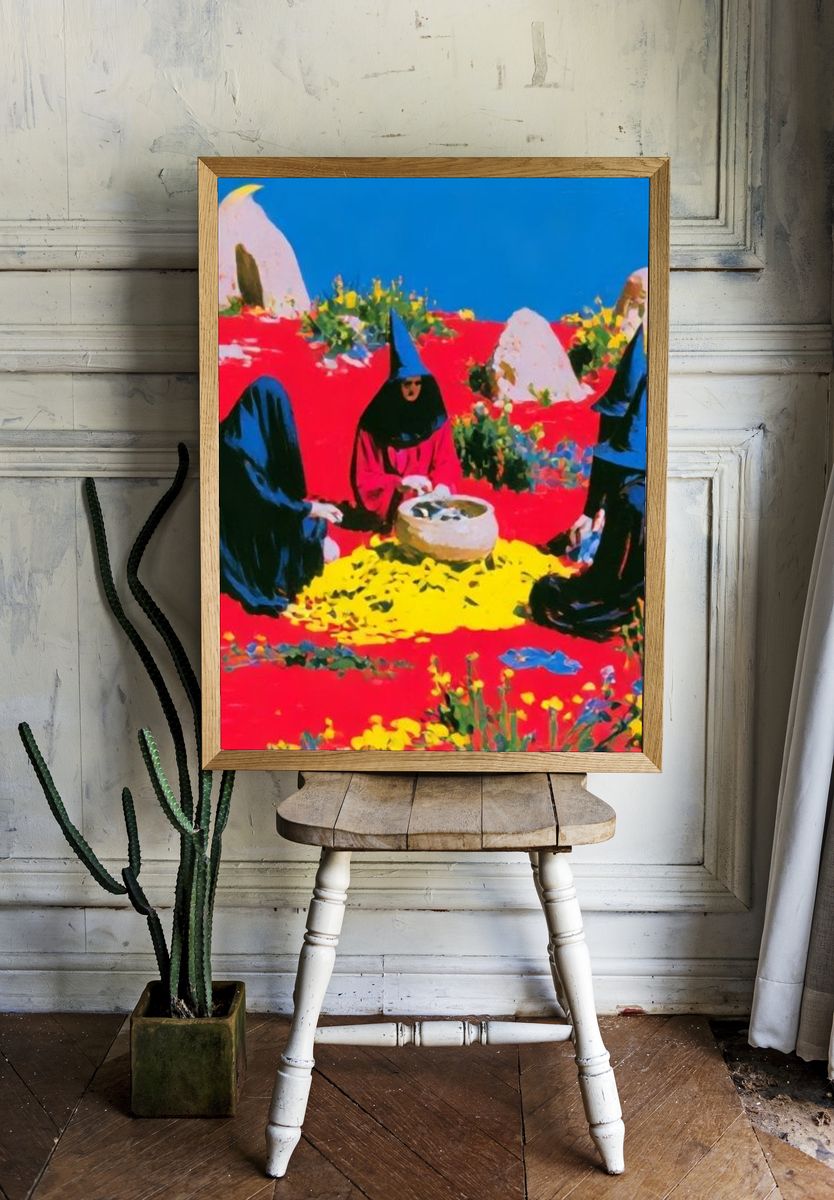 Surreal Witches Garden Print. — room view 1