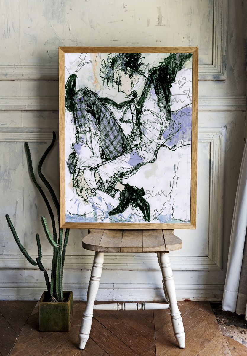 Abstract Figure Sketch Poster. room preview