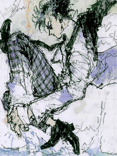 Abstract Figure Sketch Poster. poster