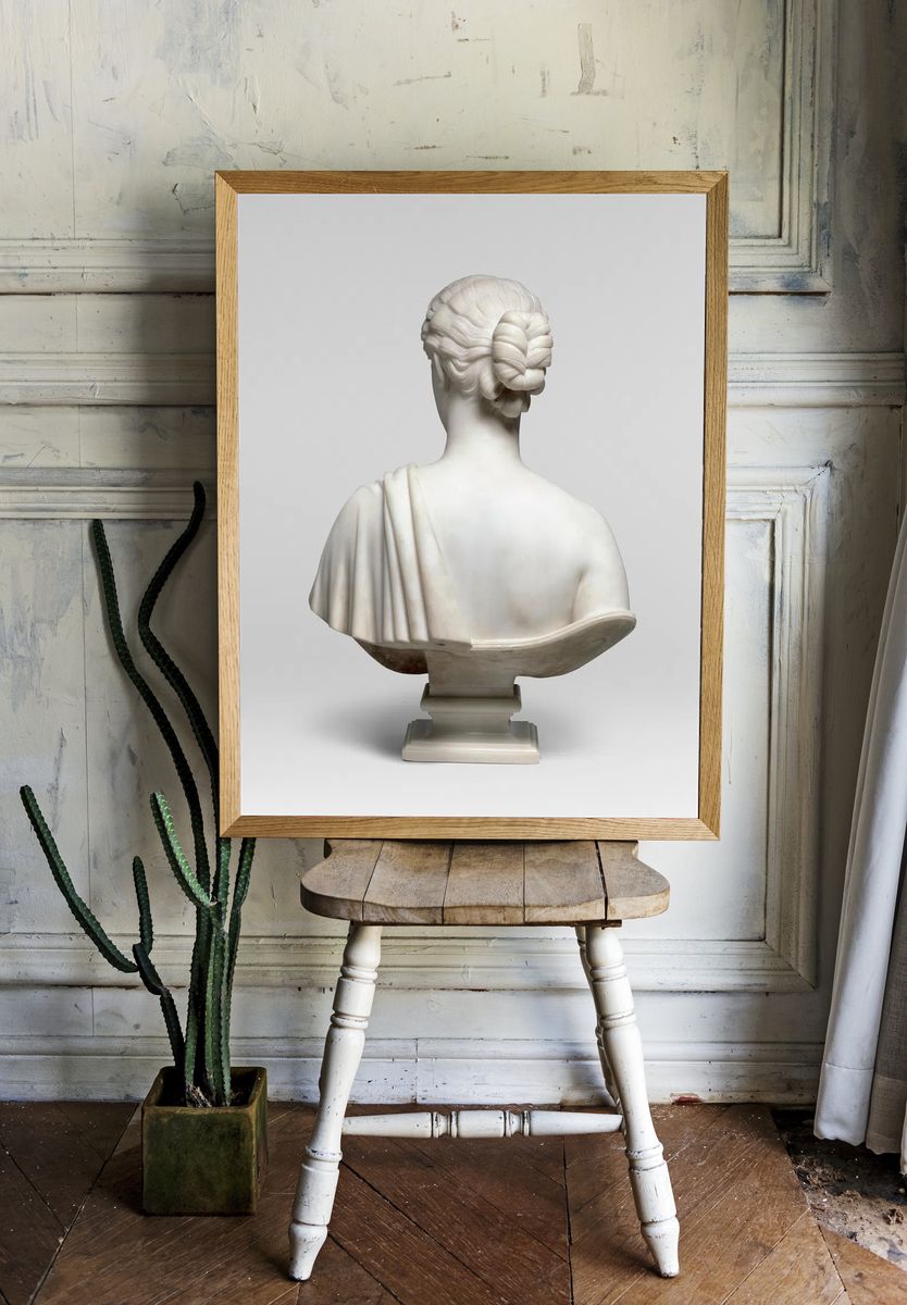 Marble sculpture of back of woman. (1850–54; carved after 1854). room preview