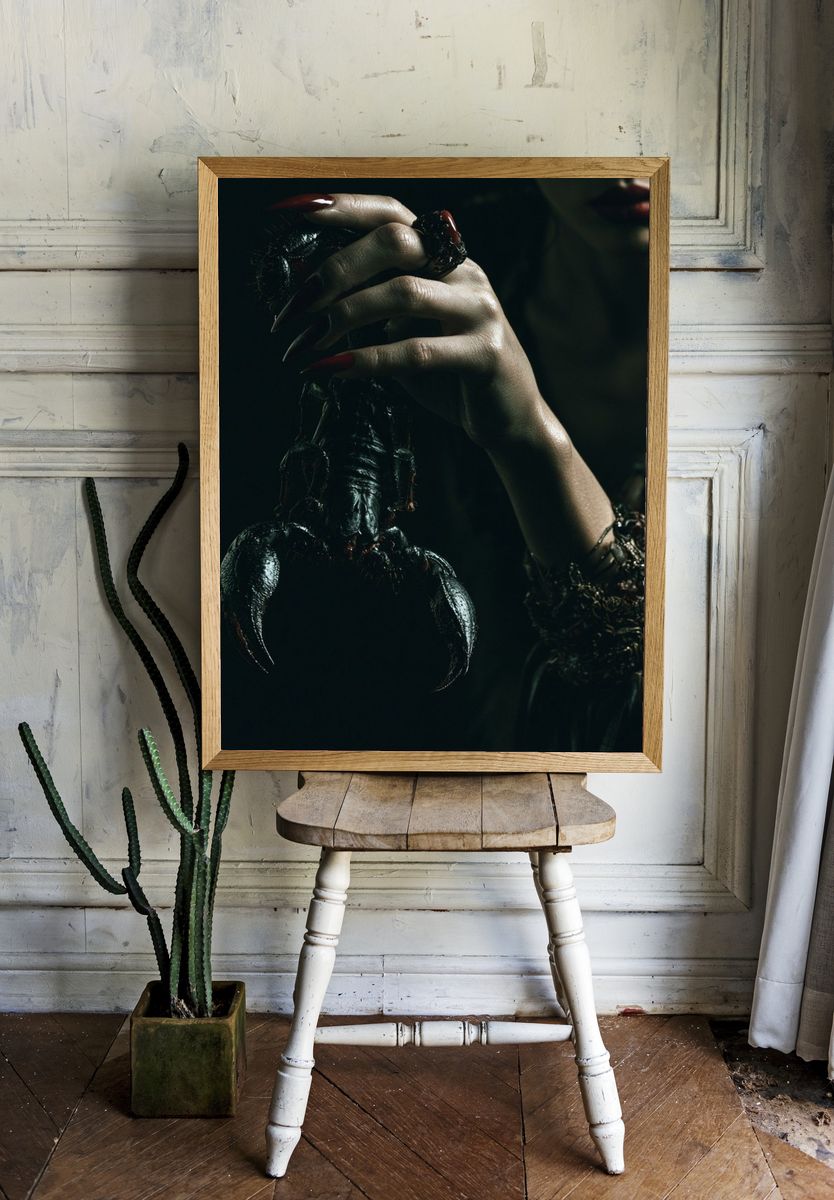 Dark Gothic Claw Portrait Poster. room preview