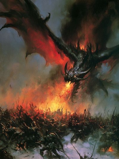 Dragon Firestorm — Fantasy Print. poster