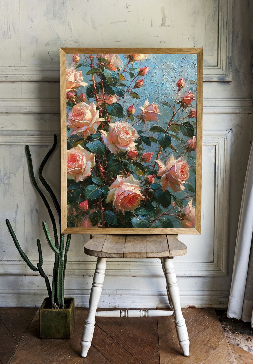Blush Roses Fine-Art Print. — room view 1
