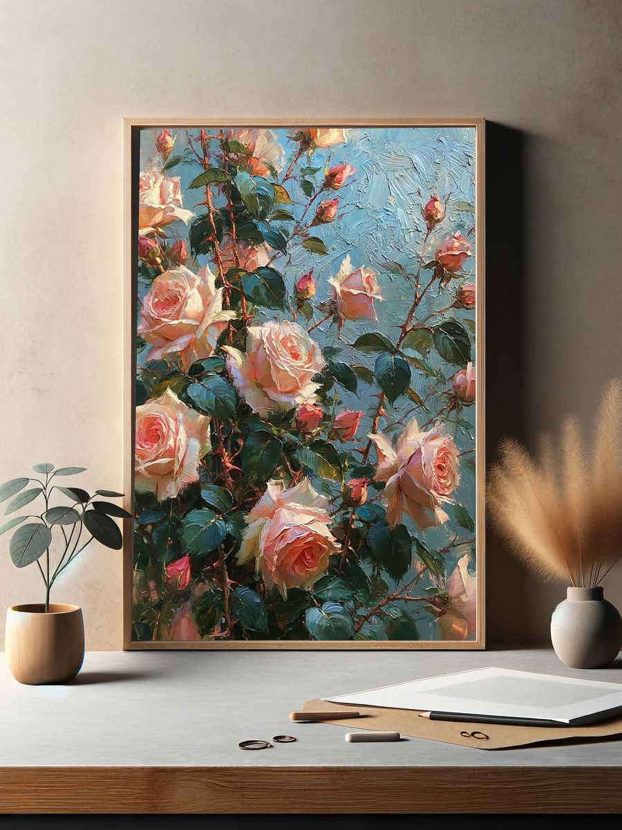 Blush Roses Fine-Art Print. — room view 2
