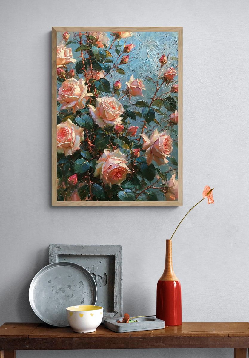 Blush Roses Fine-Art Print. — room view 3
