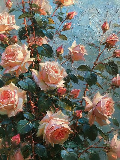 Blush Roses Fine-Art Print. poster