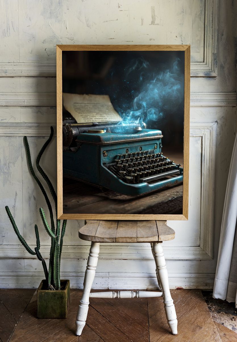 Enchanted Typewriter — Fine-Art Print. — room view 1