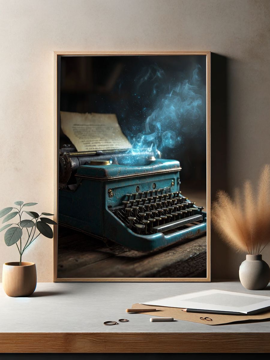 Enchanted Typewriter — Fine-Art Print. — room view 2