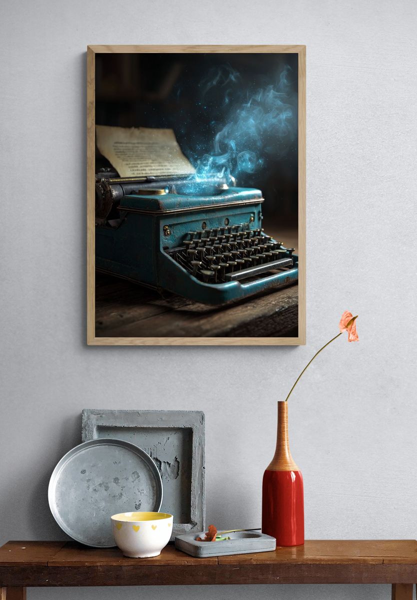 Enchanted Typewriter — Fine-Art Print. — room view 3