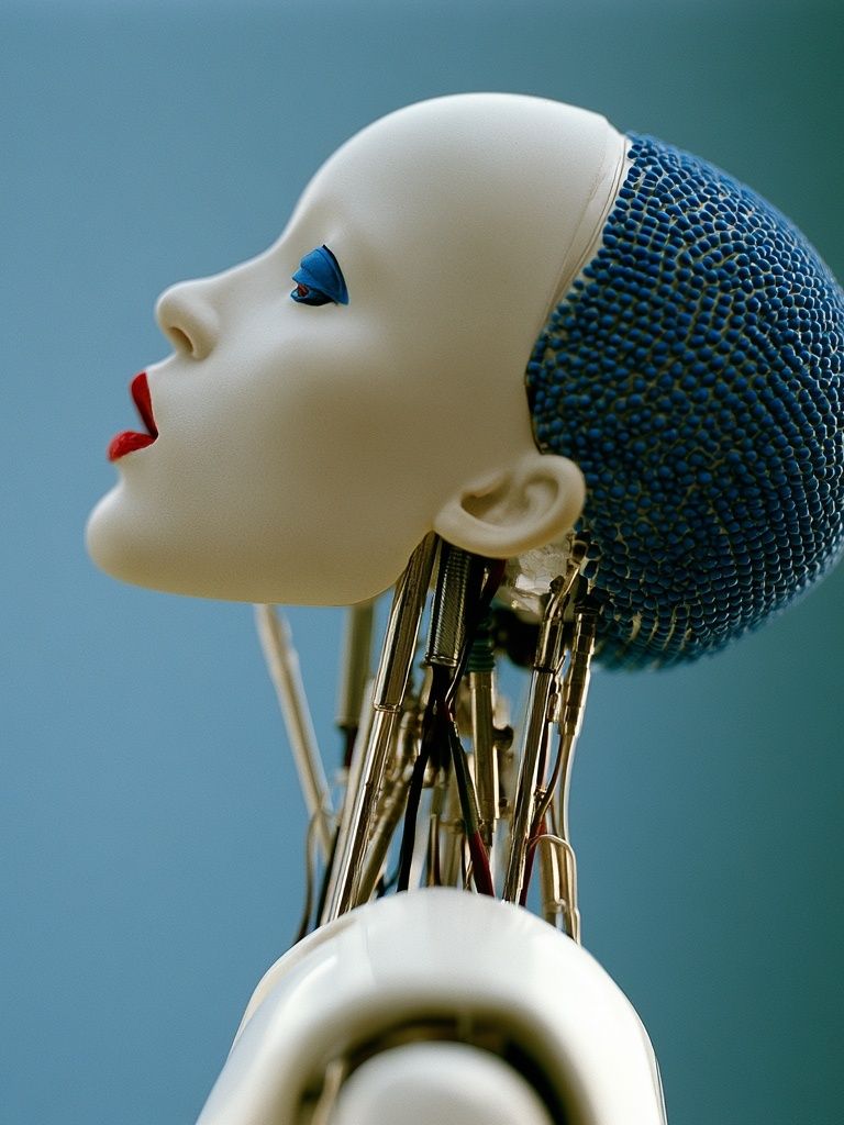Cybernetic Doll Portrait Print. poster detail