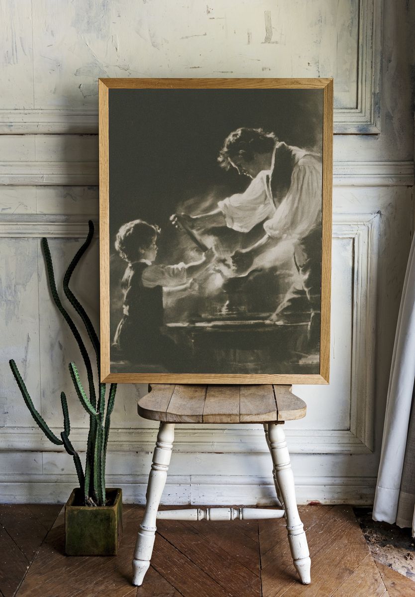 Piano Lesson Fine-Art Poster. room preview