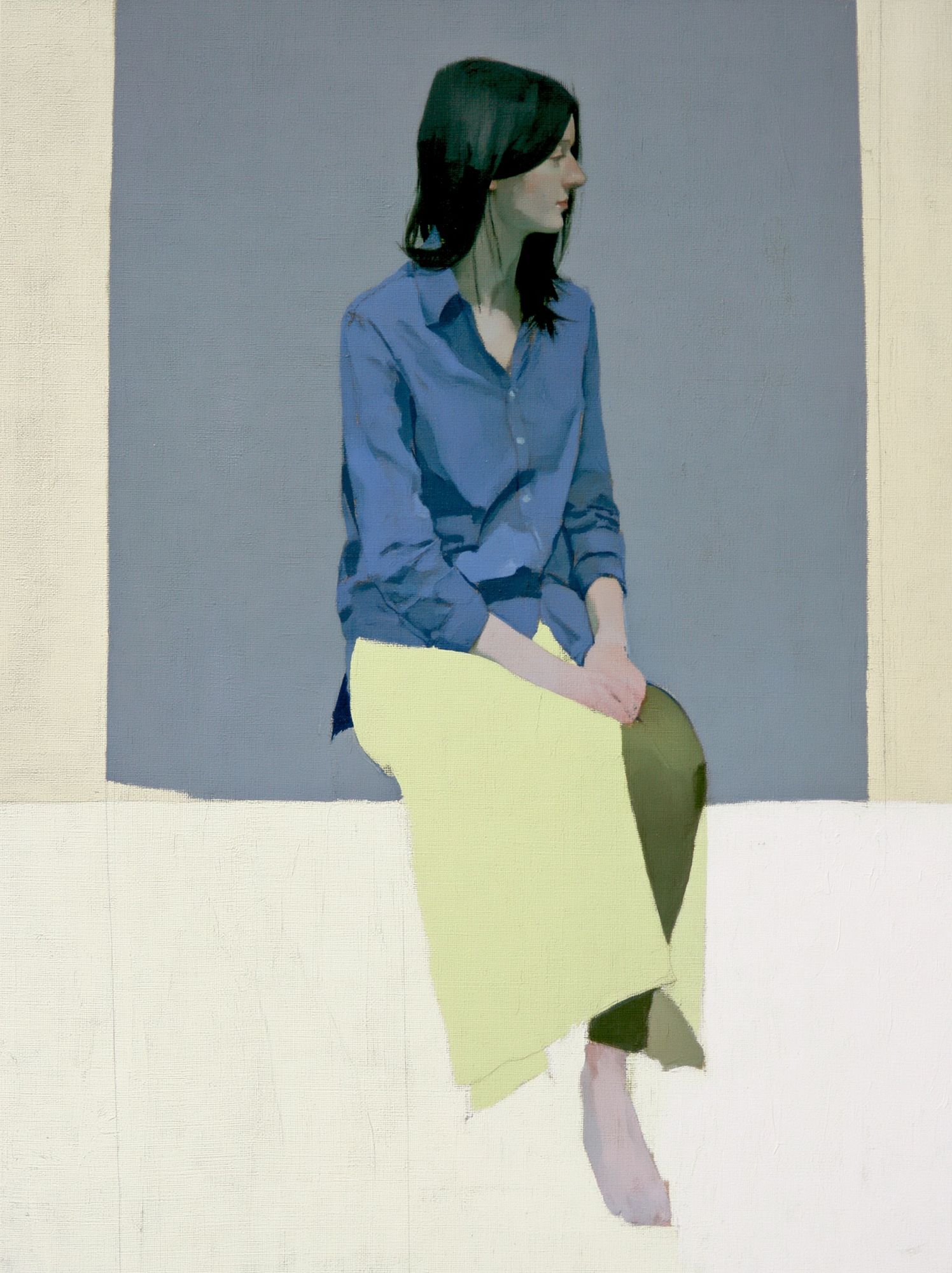 Seated Woman Portrait Print. poster detail