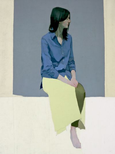 Seated Woman Portrait Print. poster