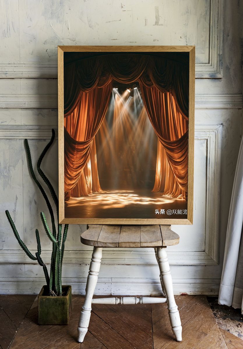Theater Curtains Stage Poster. — room view 1