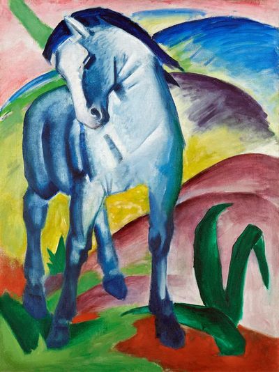 Franz Marc 's Blue Horse. poster print