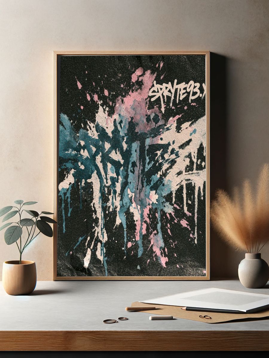 Graffiti Splash Abstract Print. — room view 2