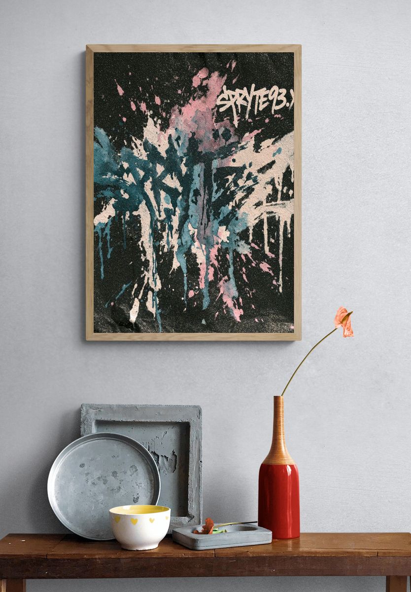 Graffiti Splash Abstract Print. — room view 3