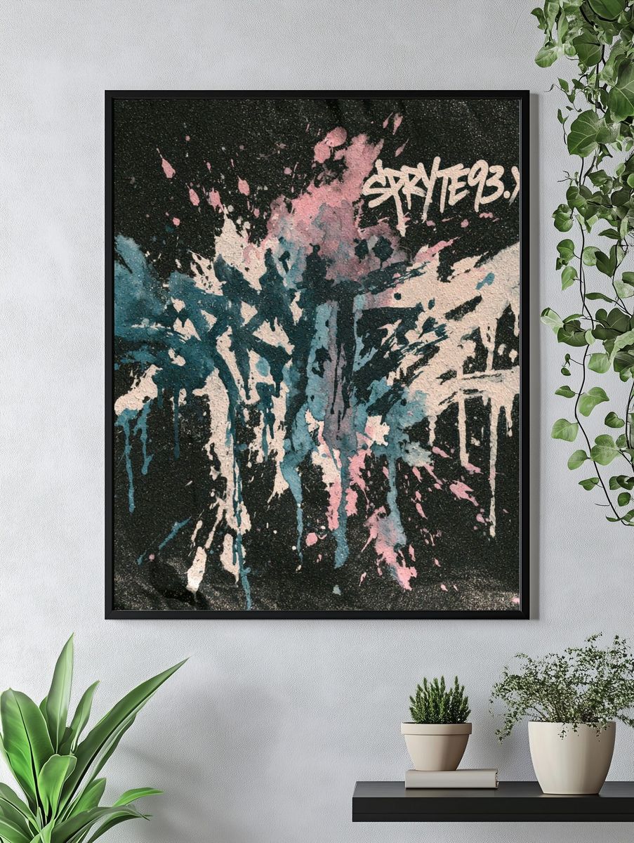 Graffiti Splash Abstract Print. — room view 4