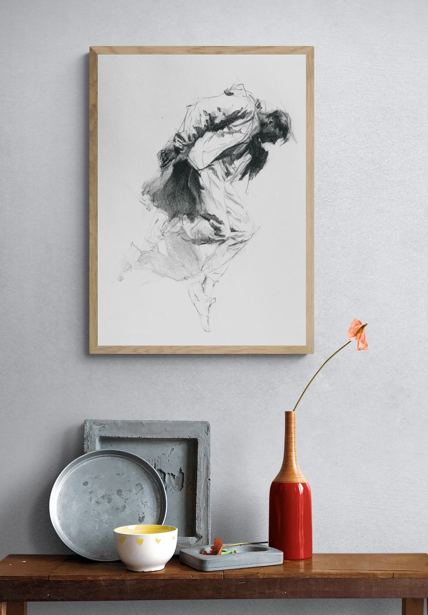 Contemporary Figure Sketch Poster. — room view 3