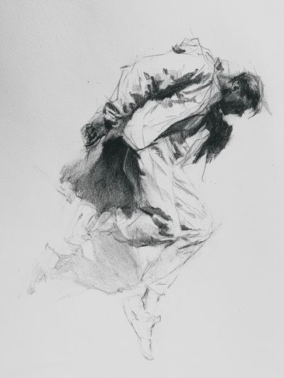 Contemporary Figure Sketch Poster.