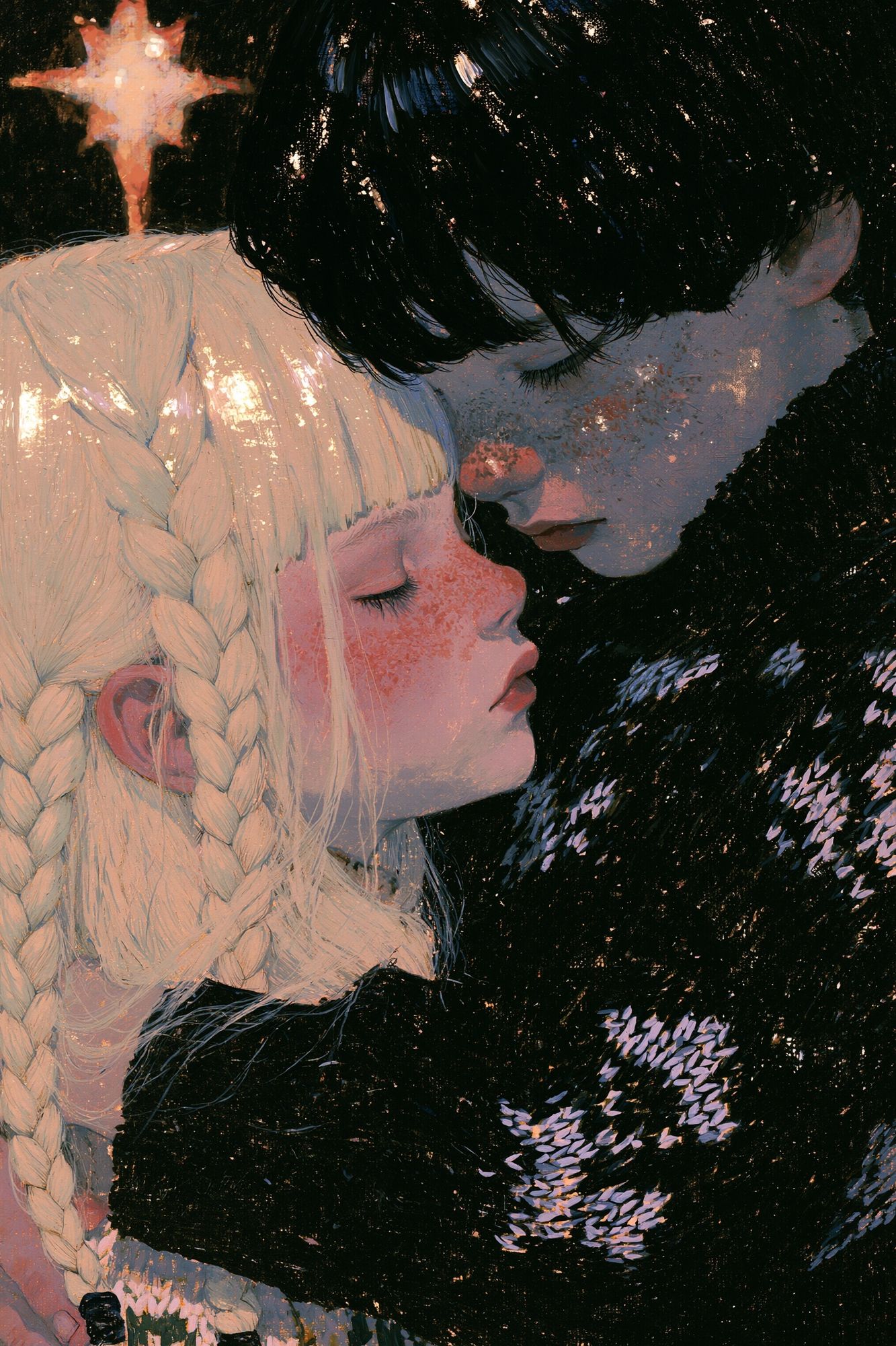 Moonlit Embrace Fine-Art Print. poster — fine-art art