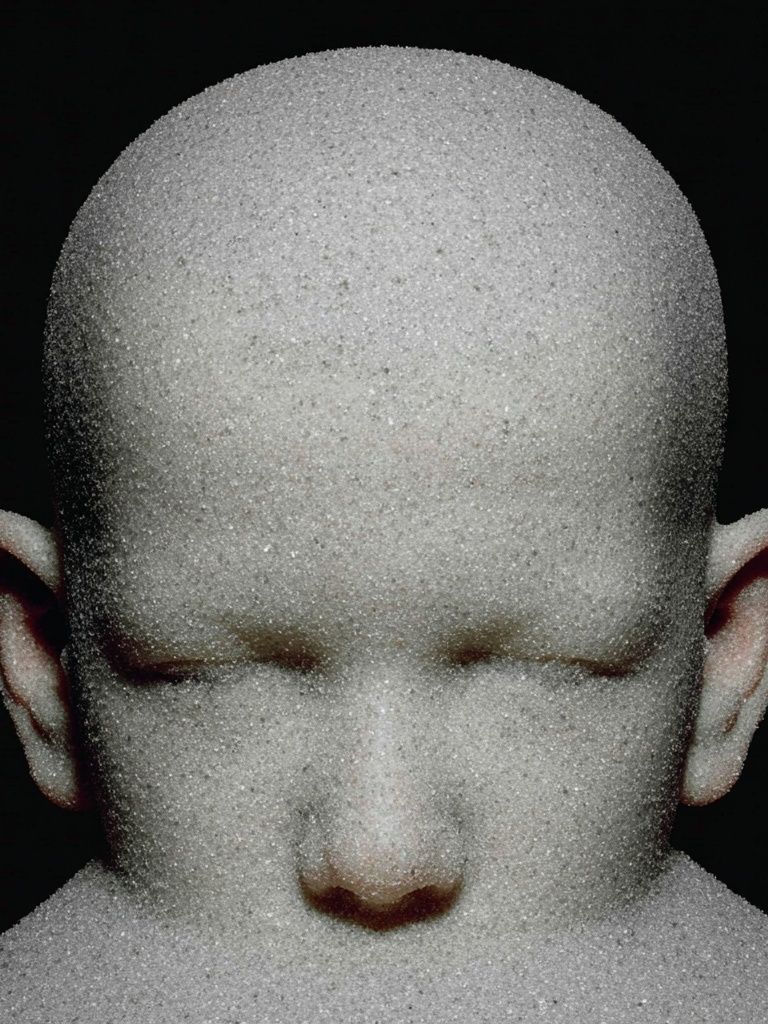 Surreal Bald Portrait Print. poster — fine-art art