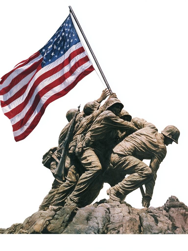Iwo Jima Flag Raising Poster. poster detail