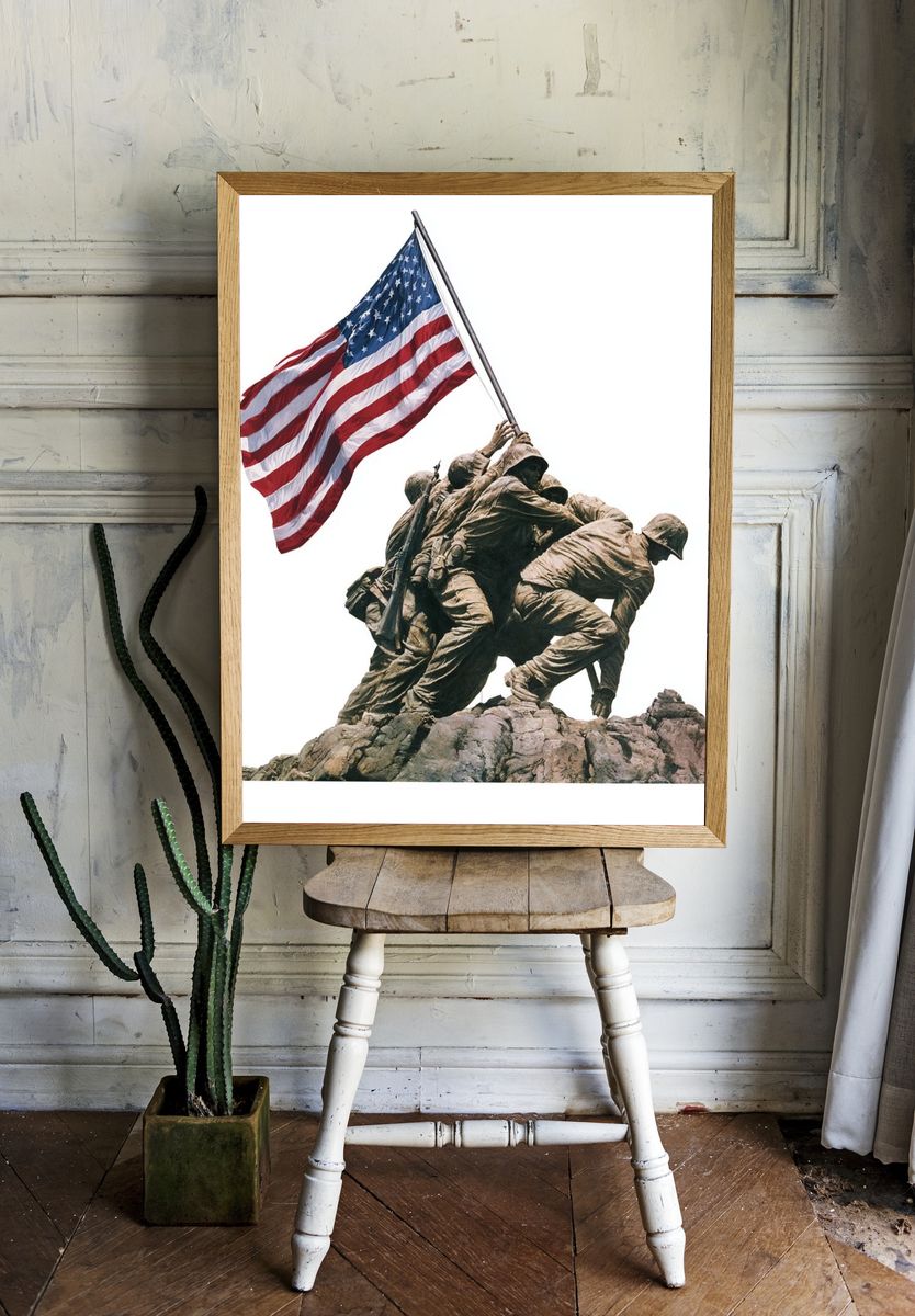 Iwo Jima Flag Raising Poster. room preview