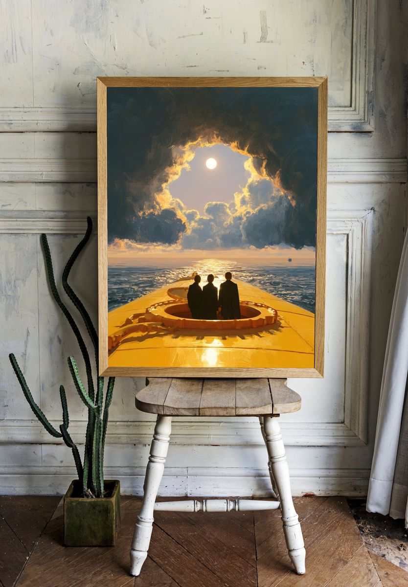 Surreal Ocean Voyage Poster. — room view 1
