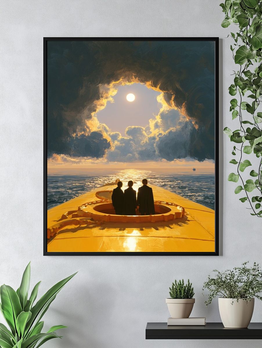Surreal Ocean Voyage Poster. — room view 4