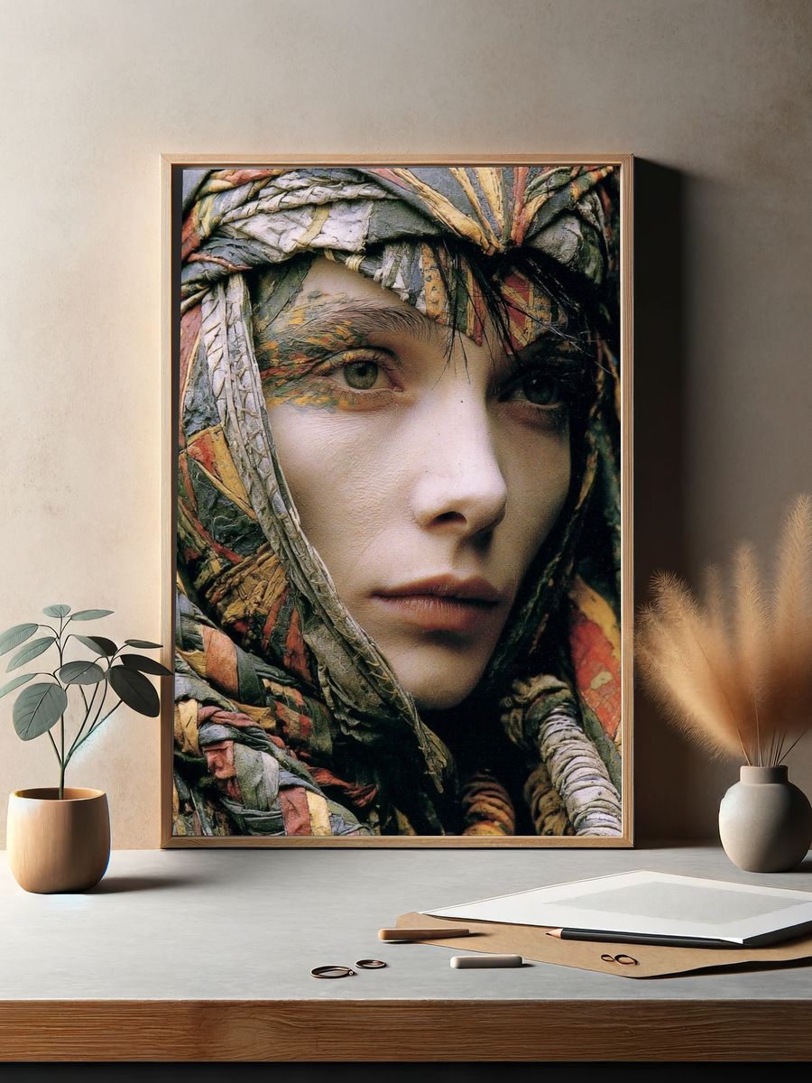 Textured Portrait Fine-Art Print. — room view 2