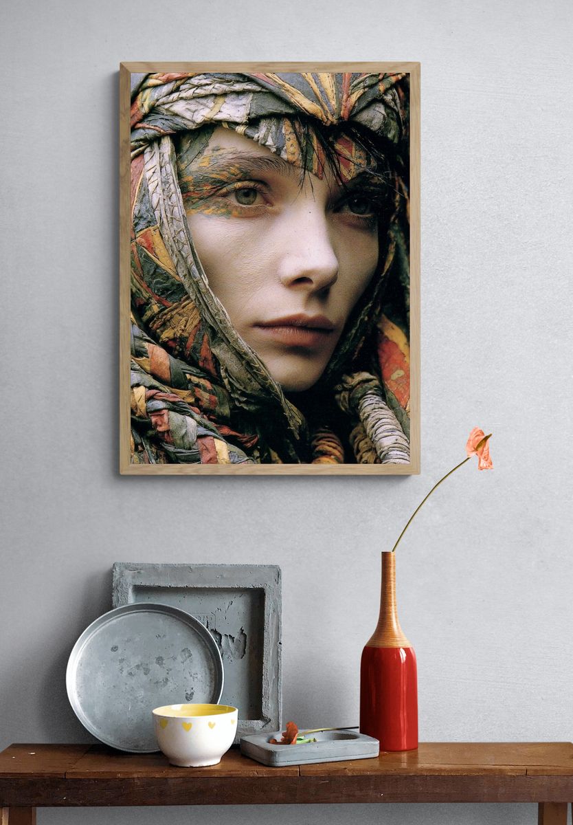 Textured Portrait Fine-Art Print. — room view 3