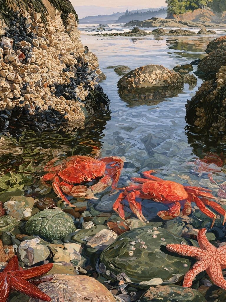 Tidepool Crabs — Fine-Art Print. poster detail