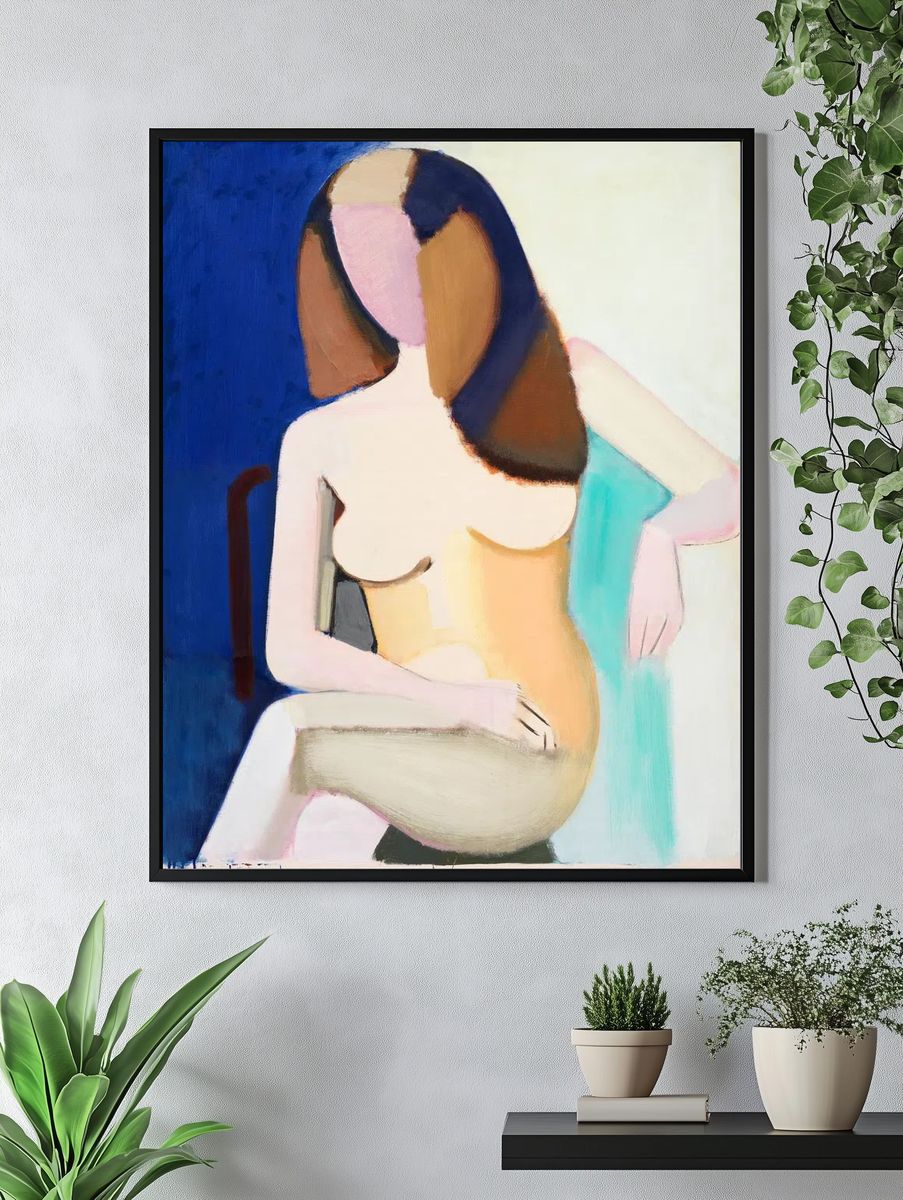 Abstract Seated Woman Fine-Art Poster. — room view 4