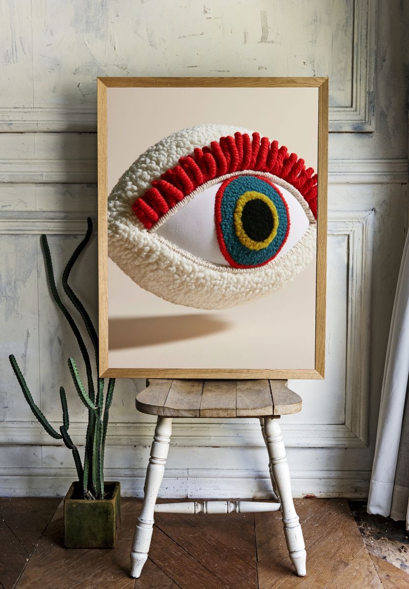 Textured Eye Sculpture Poster. room preview