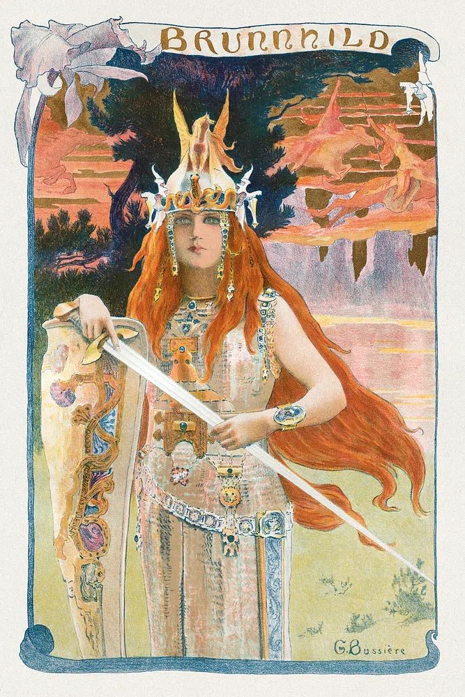 Brunnhild (1899) painting L'Estampe Moderne. poster detail