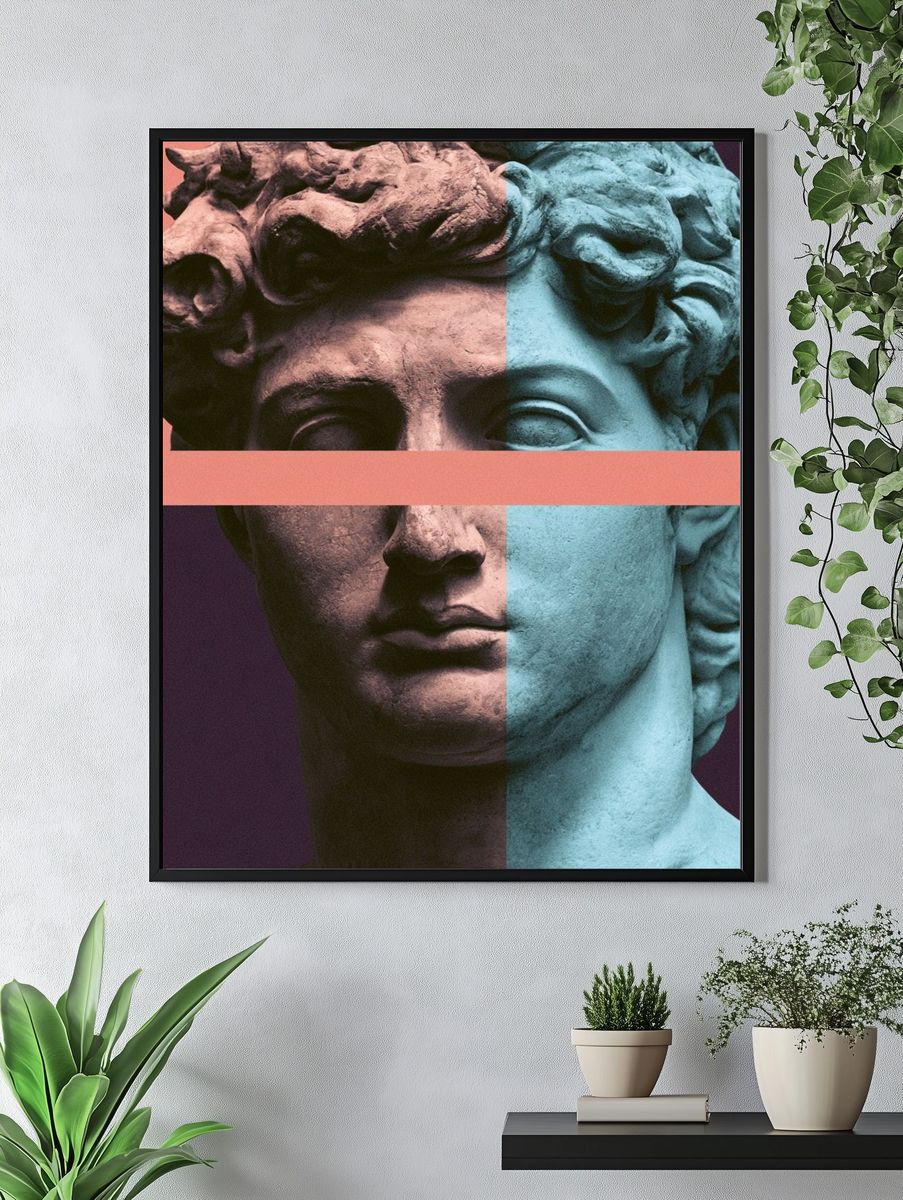 Split Classical Bust Contemporary Print. — room view 4